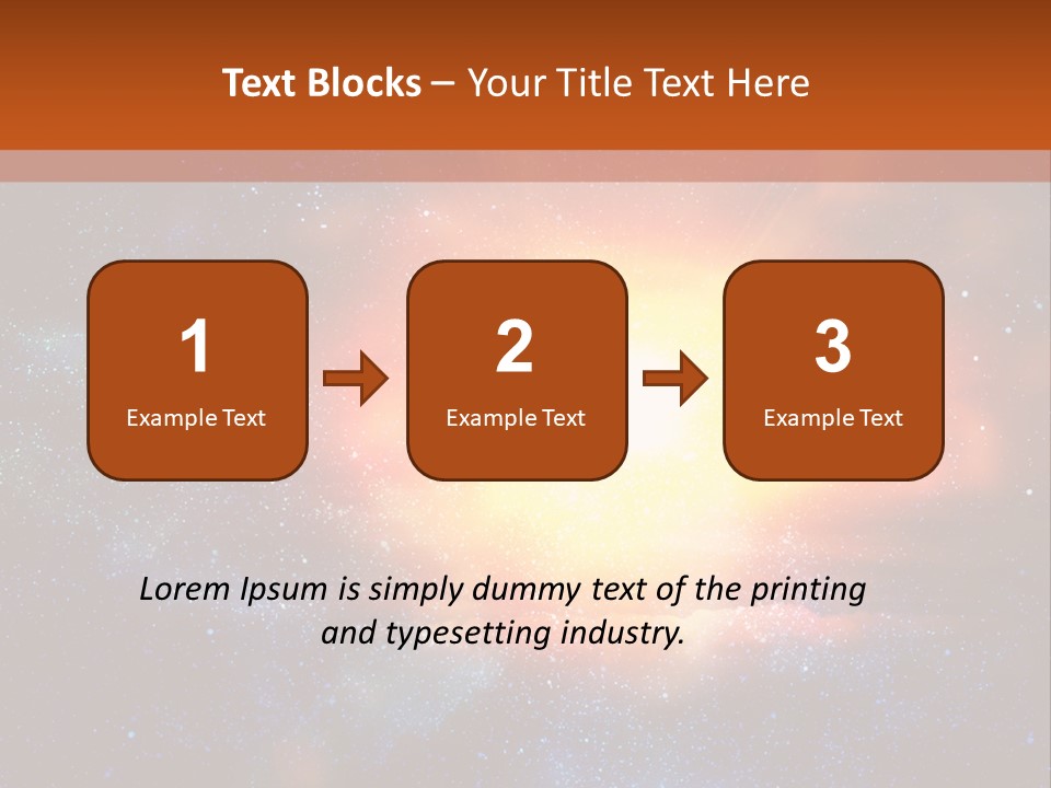 A Picture Of A Star In The Sky With The Words Name Of Presentation Company Name PowerPoint Template