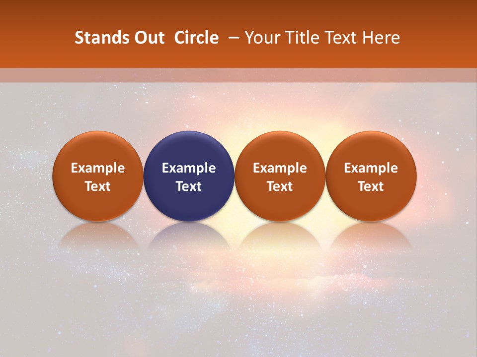 A Picture Of A Star In The Sky With The Words Name Of Presentation Company Name PowerPoint Template
