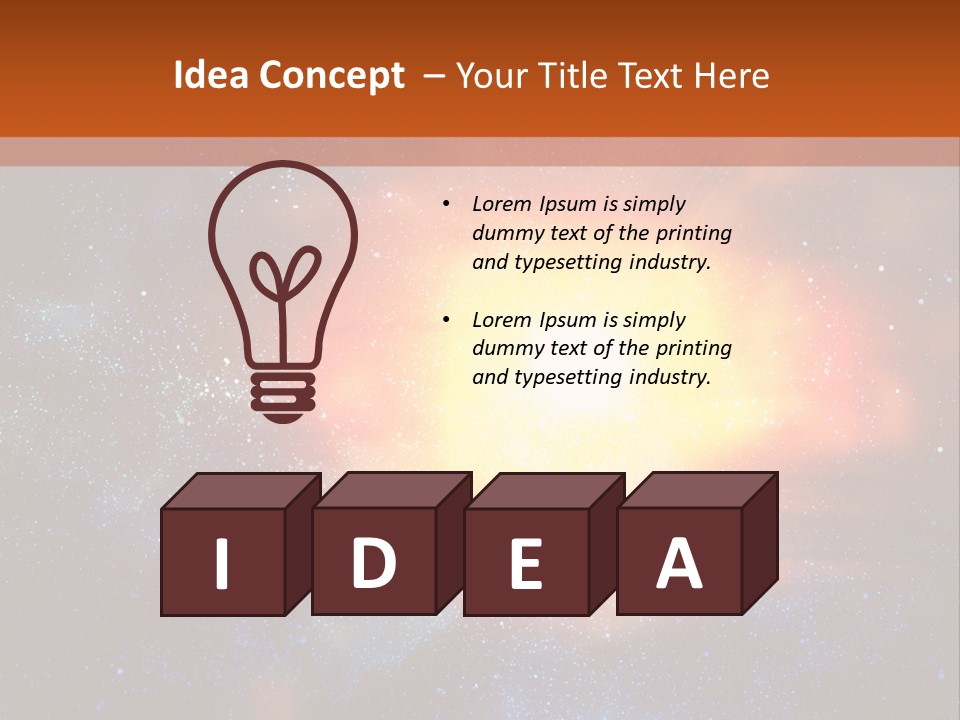 A Picture Of A Star In The Sky With The Words Name Of Presentation Company Name PowerPoint Template