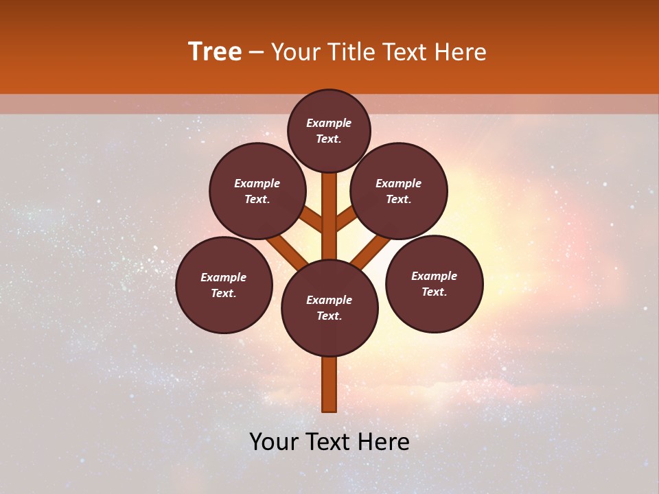 A Picture Of A Star In The Sky With The Words Name Of Presentation Company Name PowerPoint Template