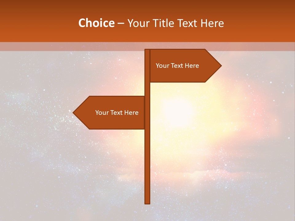 A Picture Of A Star In The Sky With The Words Name Of Presentation Company Name PowerPoint Template