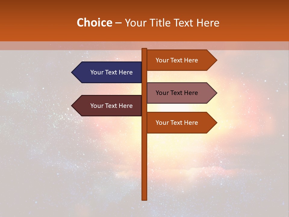 A Picture Of A Star In The Sky With The Words Name Of Presentation Company Name PowerPoint Template
