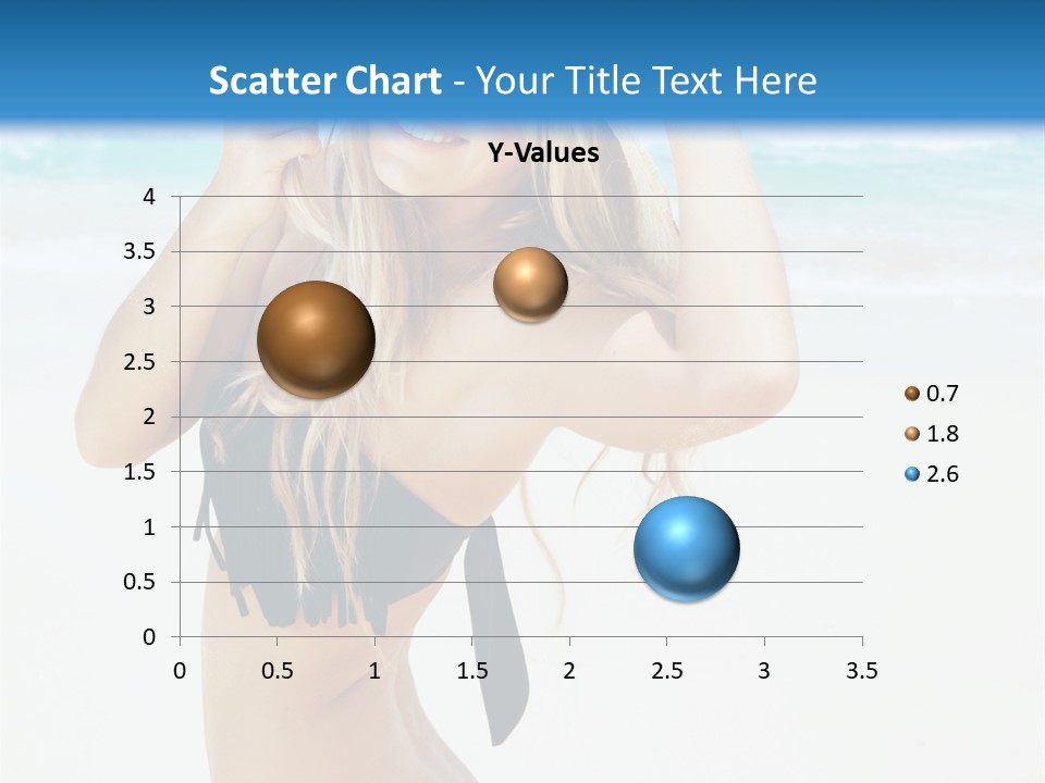 A Woman In A Bikini And Hat On The Beach PowerPoint Template