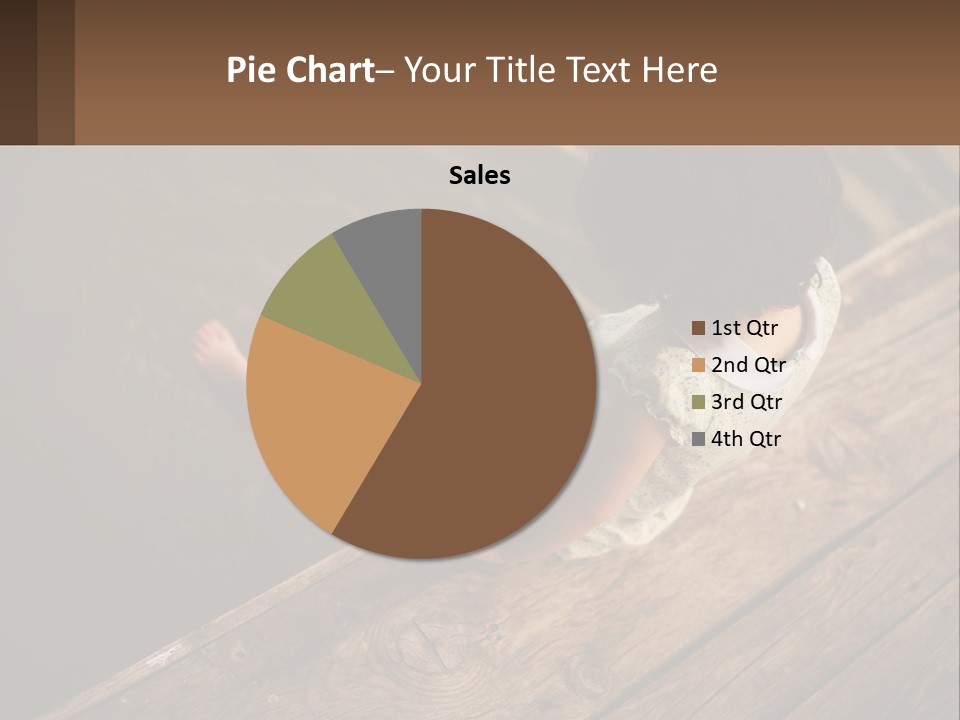 A Little Girl Sitting On A Dock Looking At The Water PowerPoint Template