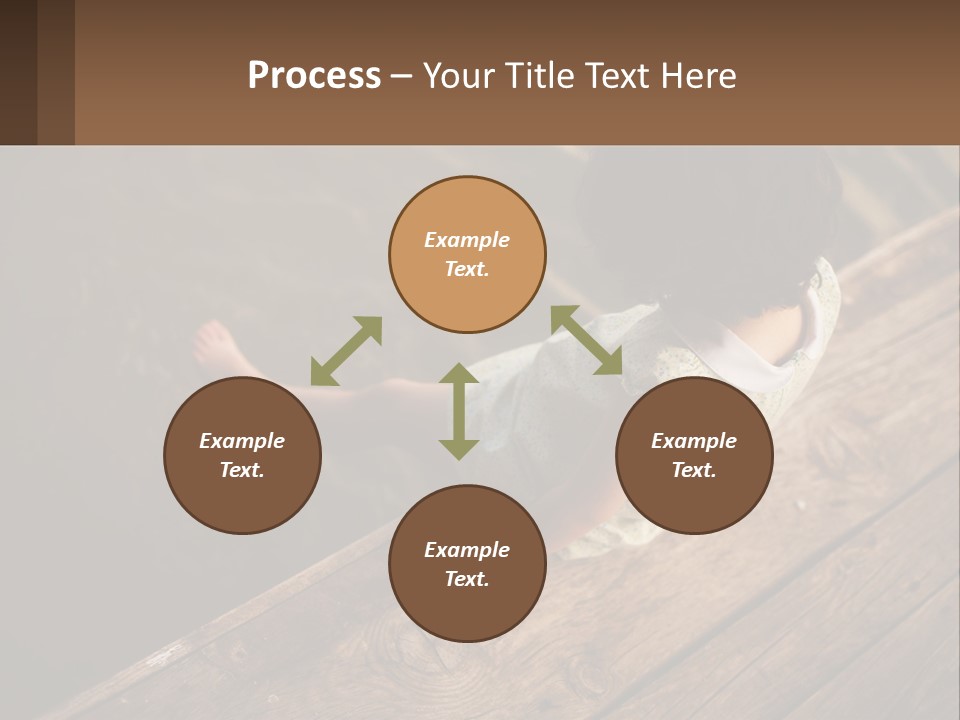 A Little Girl Sitting On A Dock Looking At The Water PowerPoint Template