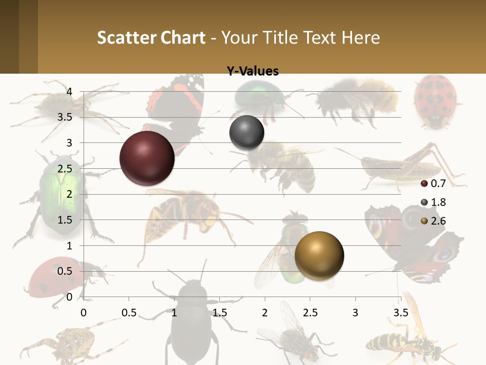 A Group Of Bugs And Bees On A White Background PowerPoint Template