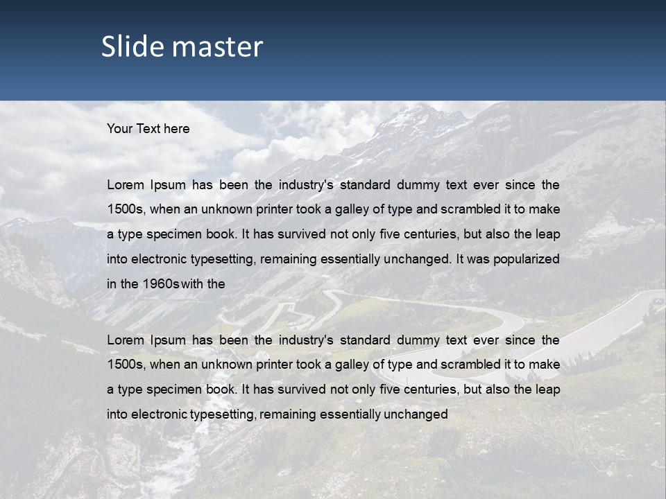 A Scenic View Of A Mountain With A River Running Through It PowerPoint Template