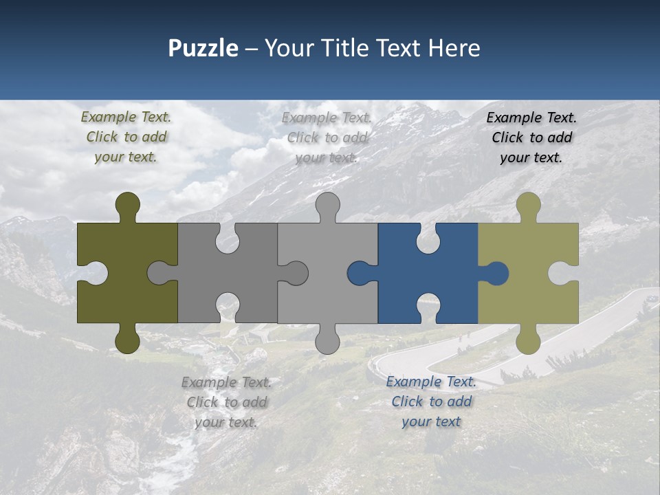 A Scenic View Of A Mountain With A River Running Through It PowerPoint Template