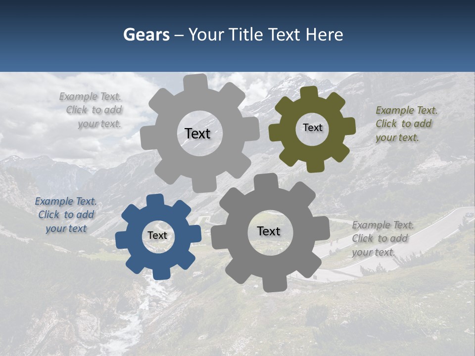 A Scenic View Of A Mountain With A River Running Through It PowerPoint Template