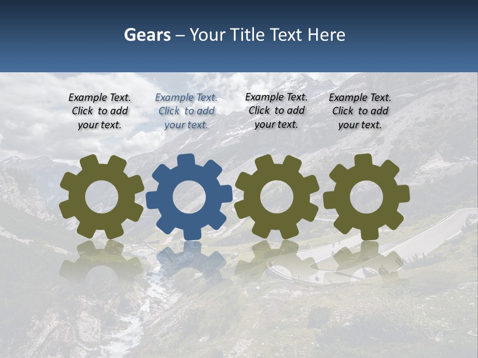A Scenic View Of A Mountain With A River Running Through It PowerPoint Template