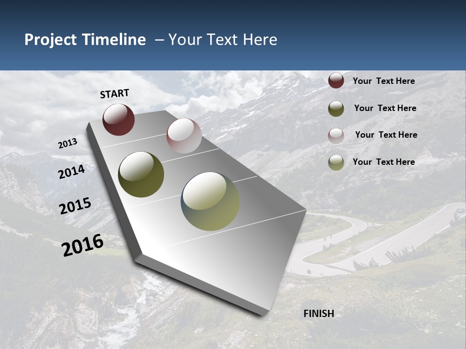 A Scenic View Of A Mountain With A River Running Through It PowerPoint Template