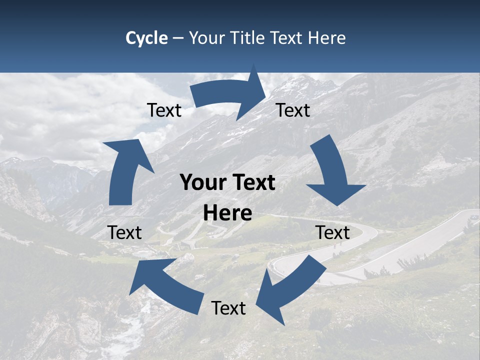 A Scenic View Of A Mountain With A River Running Through It PowerPoint Template