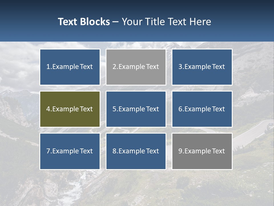 A Scenic View Of A Mountain With A River Running Through It PowerPoint Template