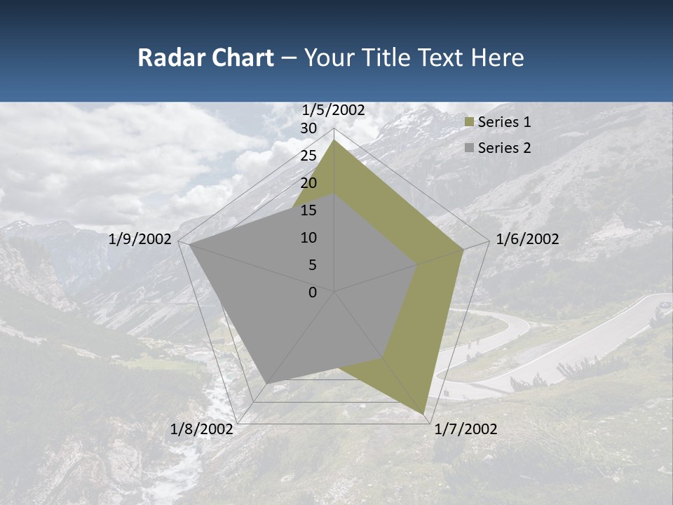 A Scenic View Of A Mountain With A River Running Through It PowerPoint Template