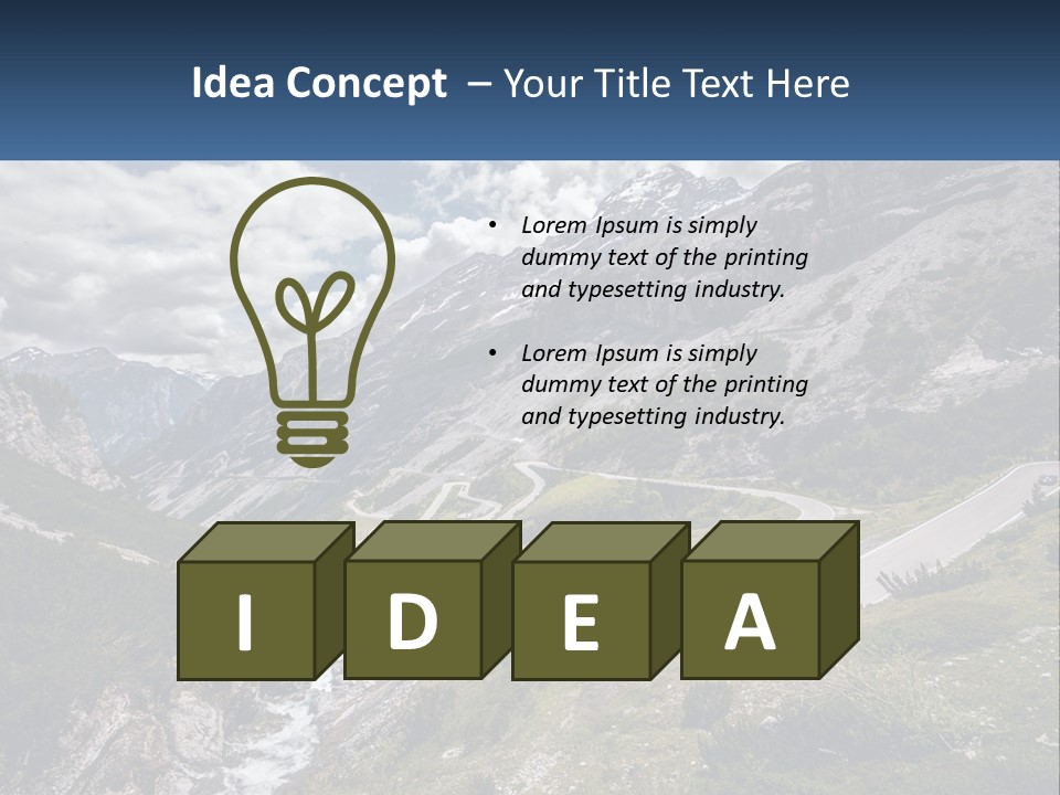 A Scenic View Of A Mountain With A River Running Through It PowerPoint Template