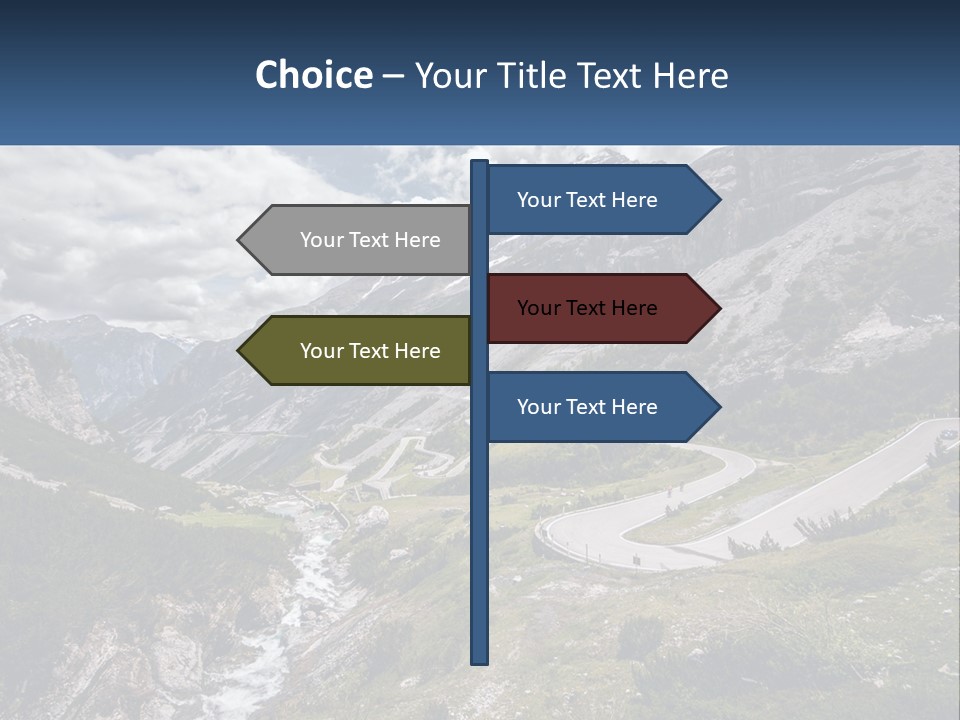 A Scenic View Of A Mountain With A River Running Through It PowerPoint Template