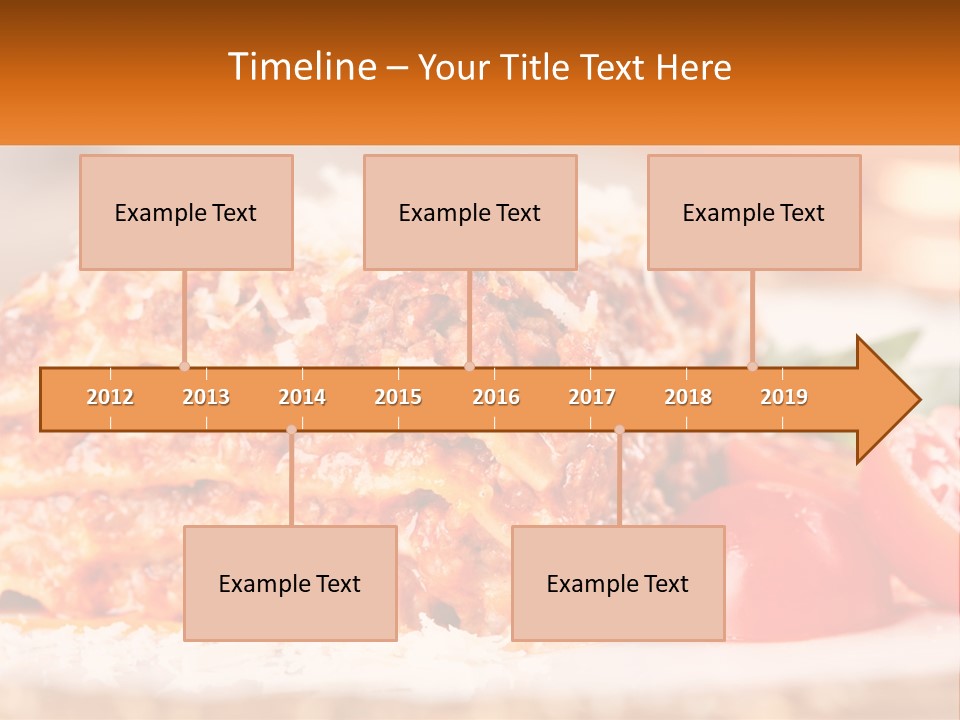 A Plate With Lasagna And Tomatoes On It PowerPoint Template