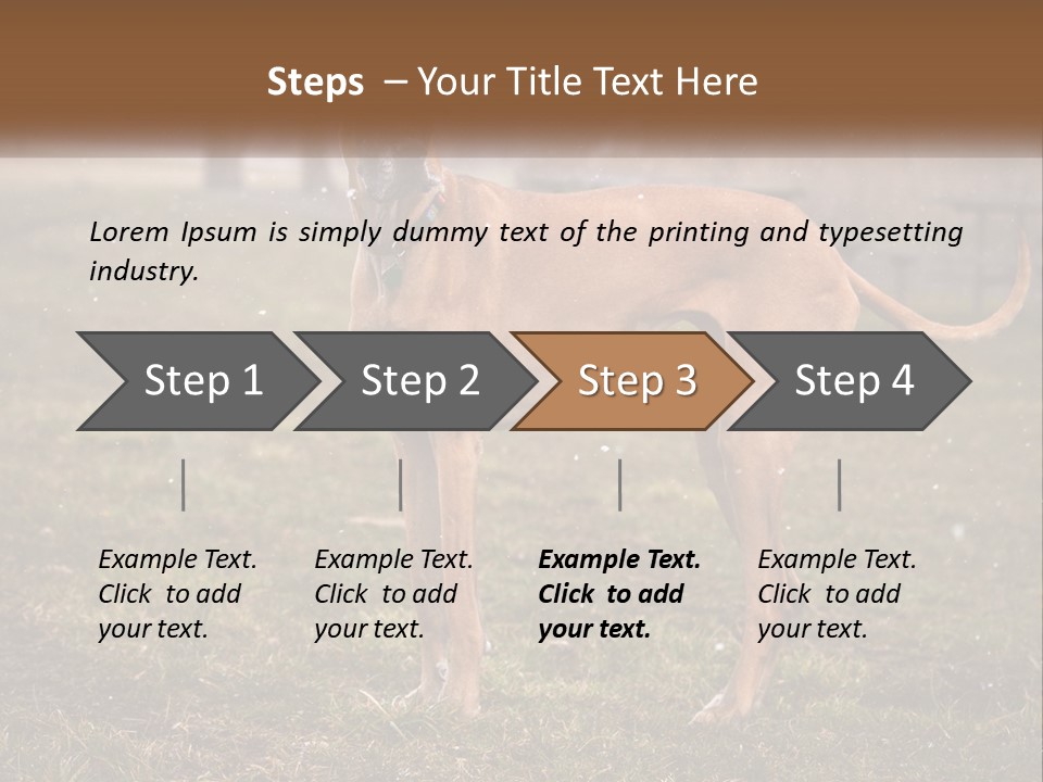 A Large Brown Dog Standing In The Grass PowerPoint Template