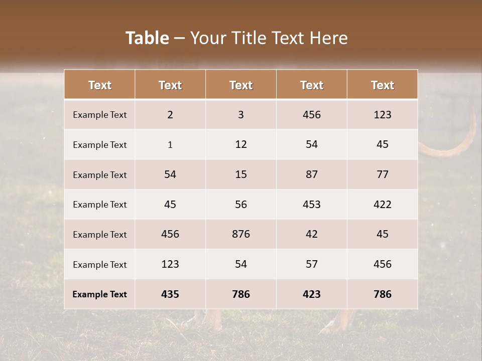 A Large Brown Dog Standing In The Grass PowerPoint Template