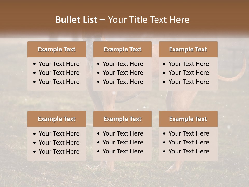 A Large Brown Dog Standing In The Grass PowerPoint Template