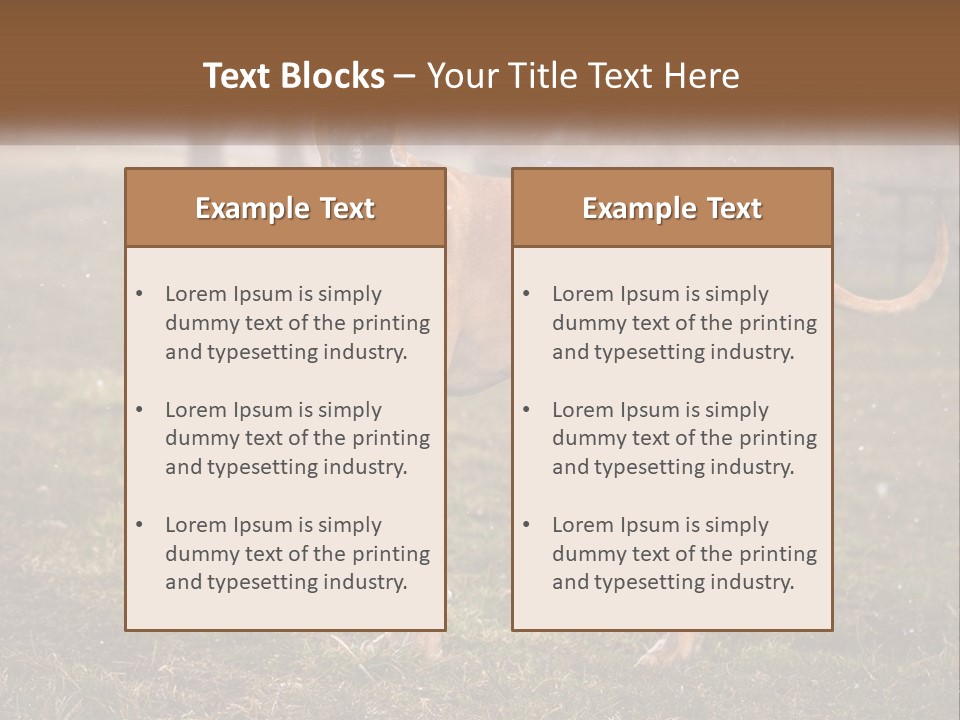 A Large Brown Dog Standing In The Grass PowerPoint Template