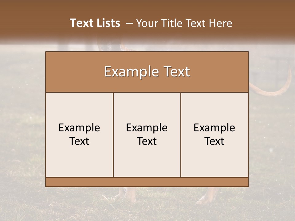 A Large Brown Dog Standing In The Grass PowerPoint Template