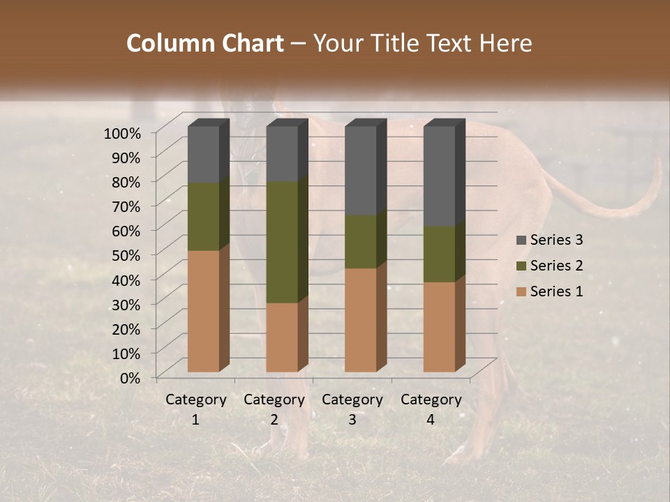 A Large Brown Dog Standing In The Grass PowerPoint Template