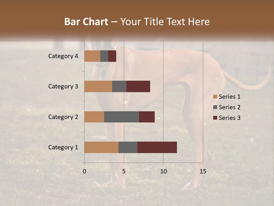 A Large Brown Dog Standing In The Grass PowerPoint Template