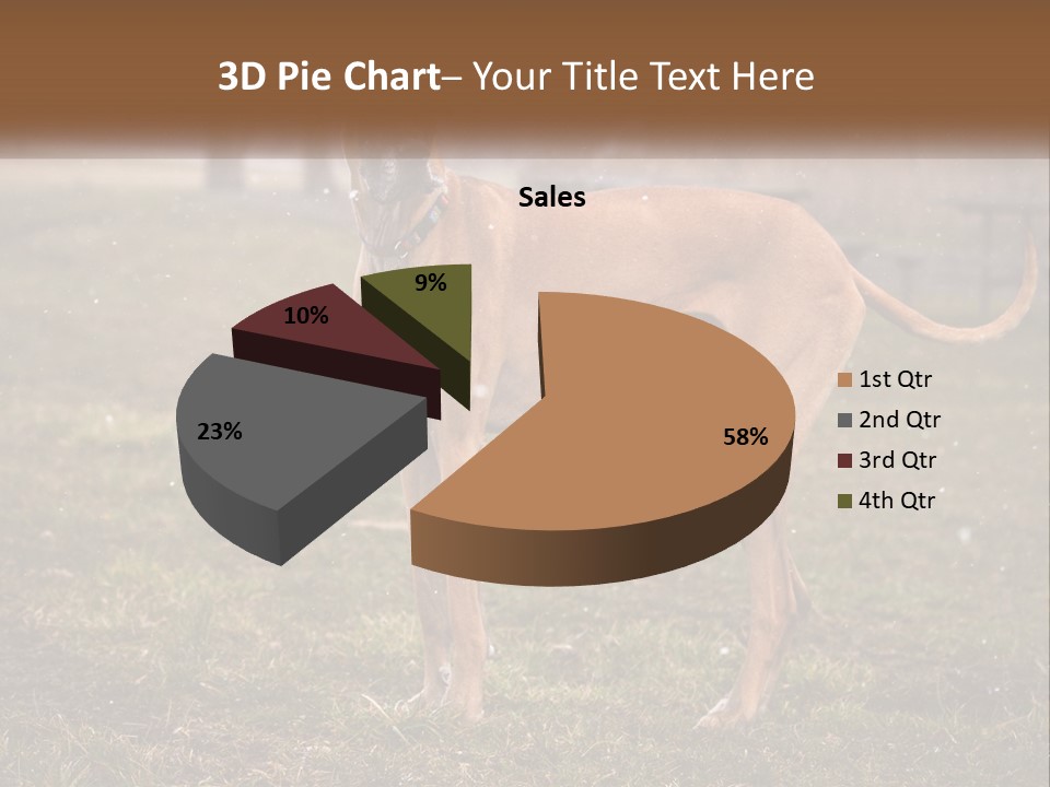A Large Brown Dog Standing In The Grass PowerPoint Template