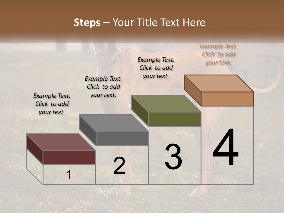 A Large Brown Dog Standing In The Grass PowerPoint Template