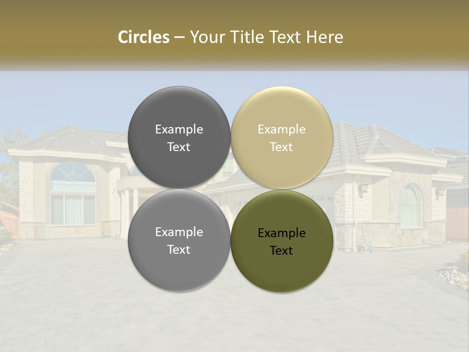 A Large House With A Driveway And Garage PowerPoint Template