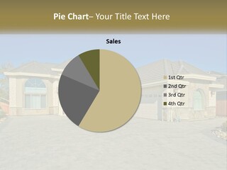 A Large House With A Driveway And Garage PowerPoint Template