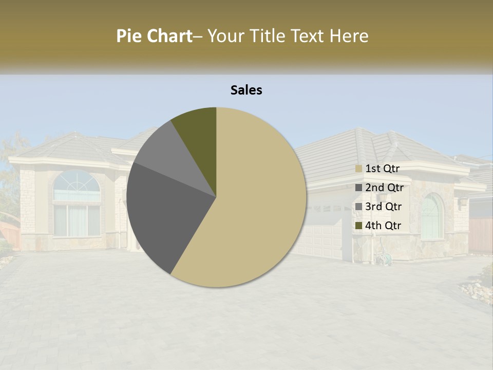 A Large House With A Driveway And Garage PowerPoint Template