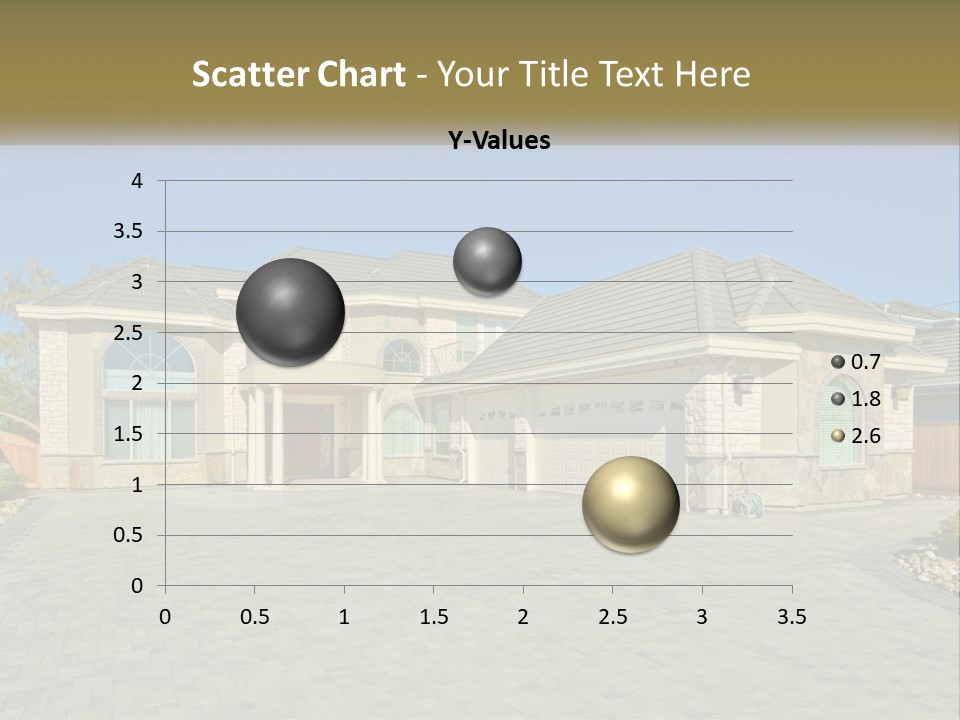 A Large House With A Driveway And Garage PowerPoint Template