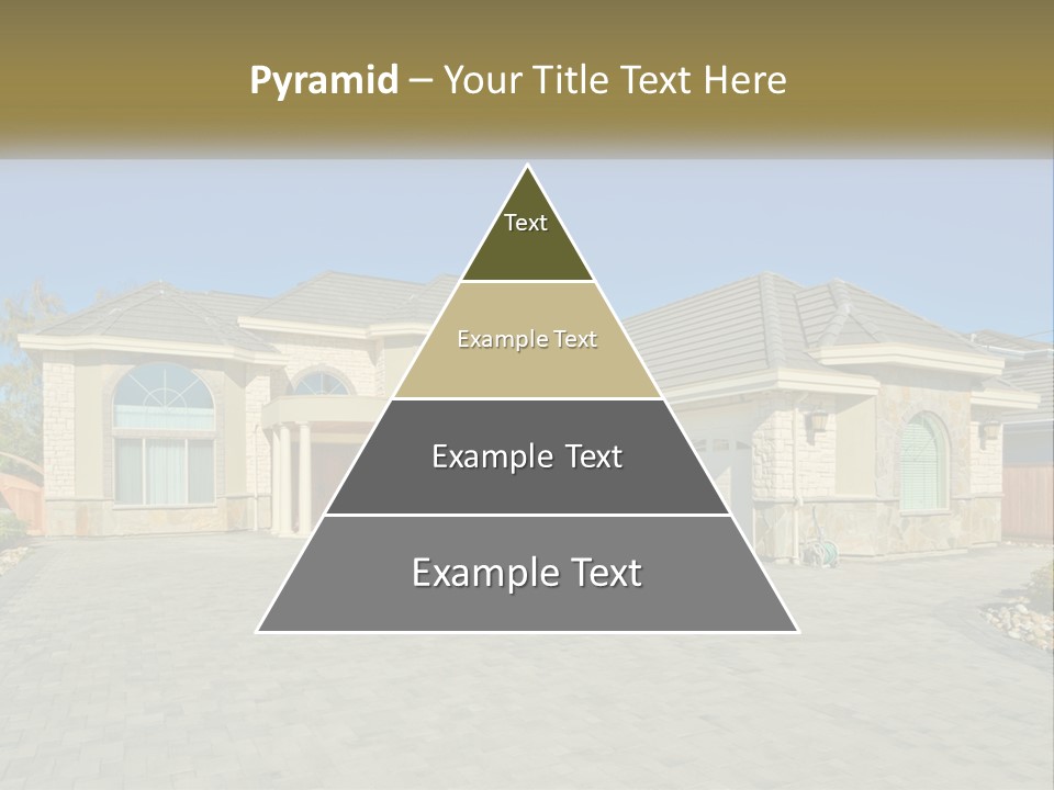 A Large House With A Driveway And Garage PowerPoint Template