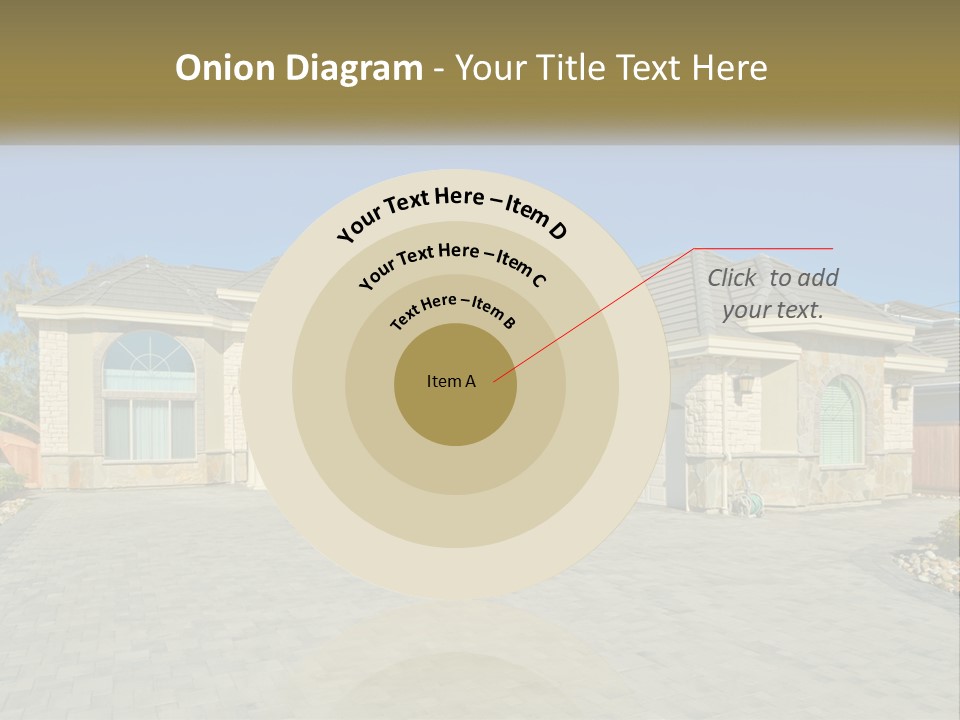 A Large House With A Driveway And Garage PowerPoint Template