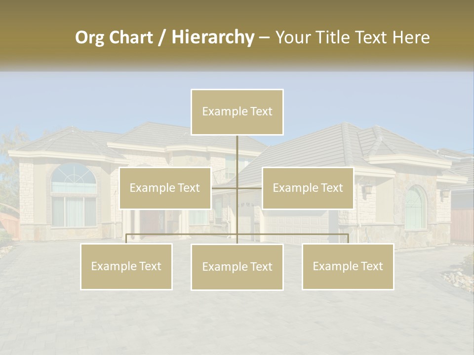 A Large House With A Driveway And Garage PowerPoint Template