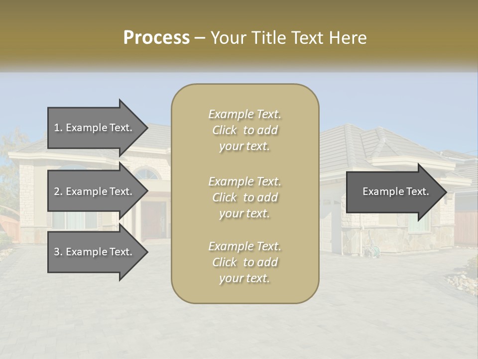 A Large House With A Driveway And Garage PowerPoint Template