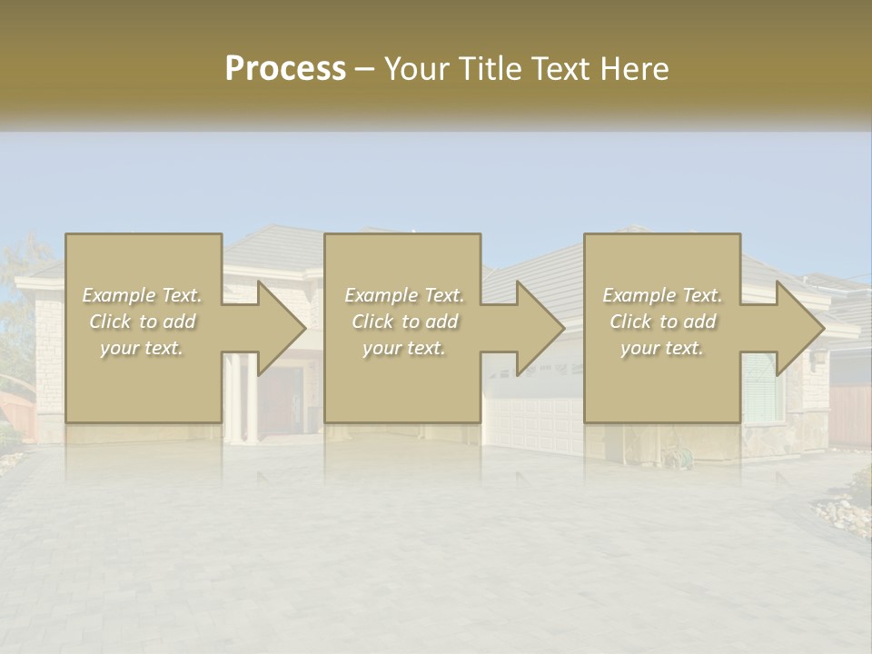 A Large House With A Driveway And Garage PowerPoint Template
