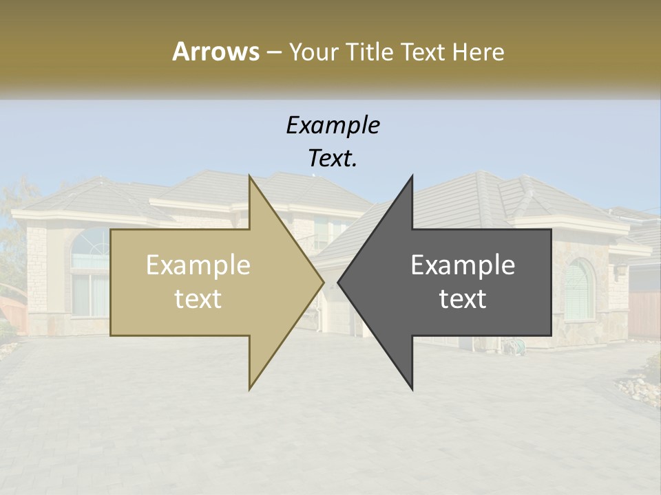 A Large House With A Driveway And Garage PowerPoint Template