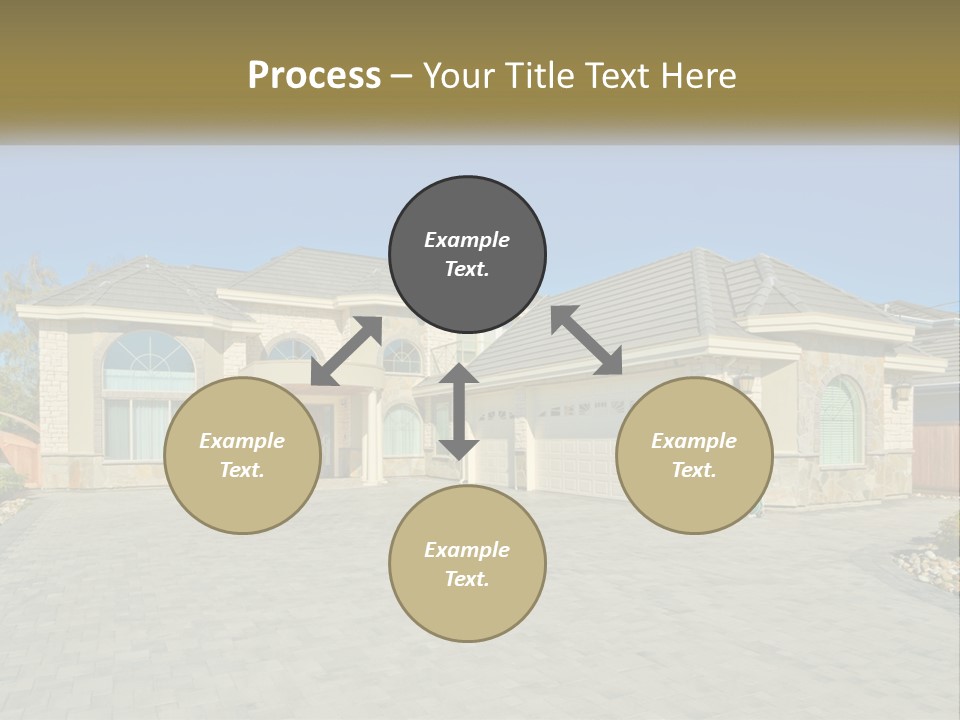 A Large House With A Driveway And Garage PowerPoint Template