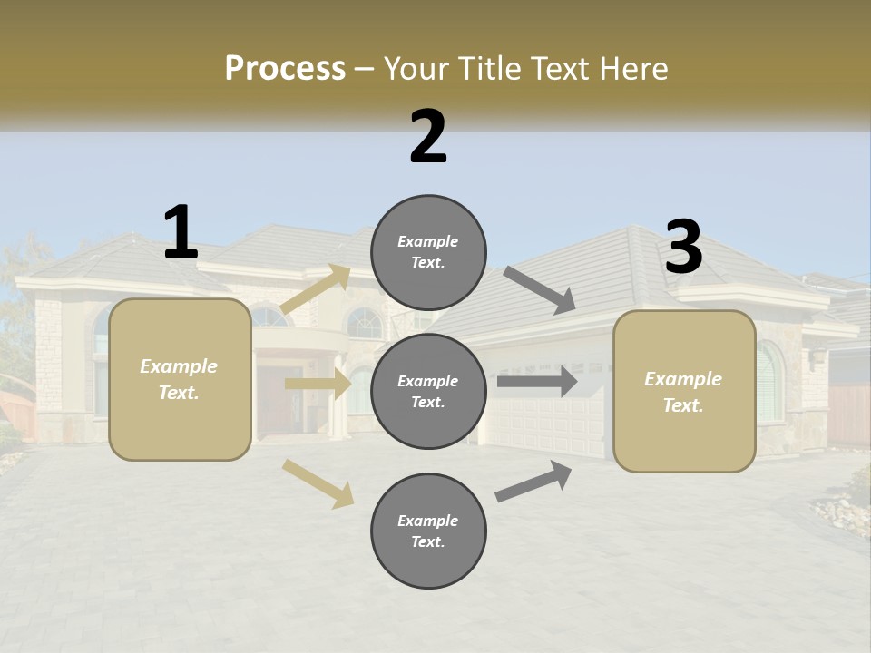 A Large House With A Driveway And Garage PowerPoint Template