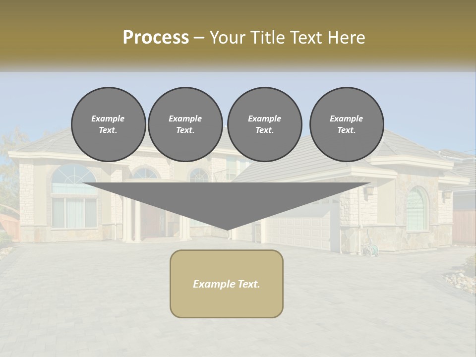 A Large House With A Driveway And Garage PowerPoint Template