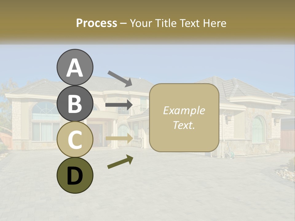 A Large House With A Driveway And Garage PowerPoint Template