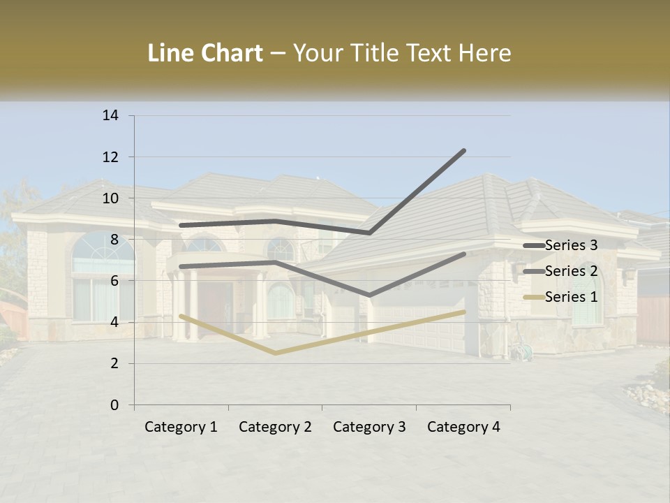 A Large House With A Driveway And Garage PowerPoint Template