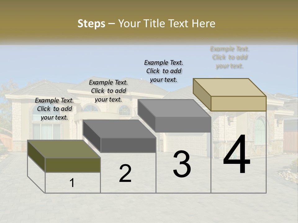 A Large House With A Driveway And Garage PowerPoint Template