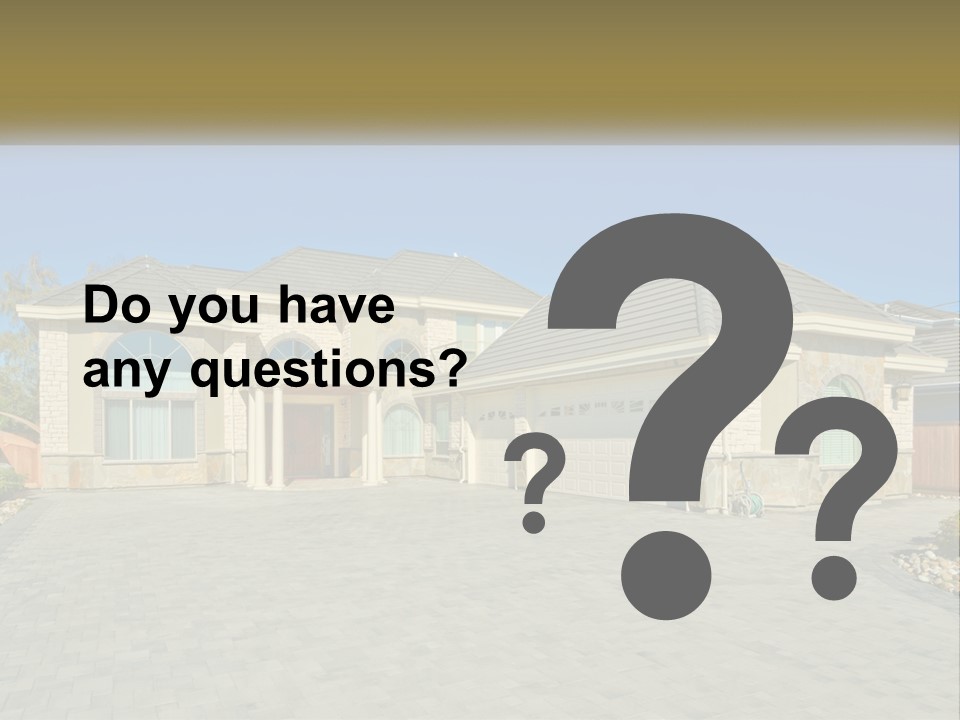 A Large House With A Driveway And Garage PowerPoint Template