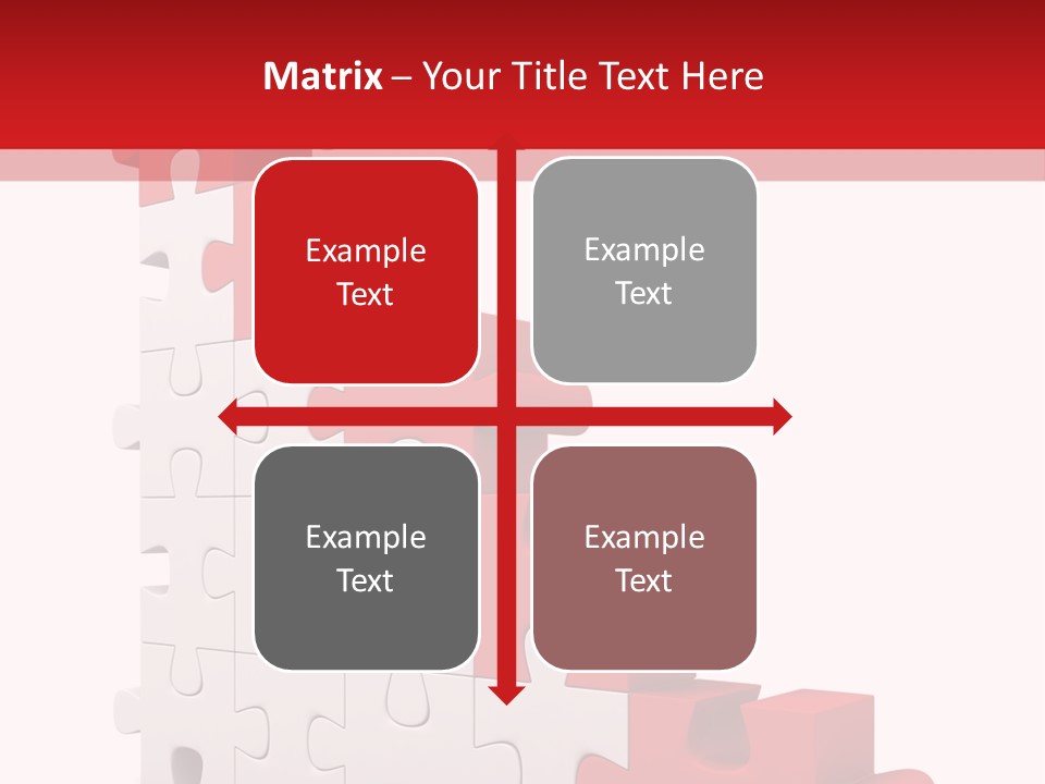 A Red And White Puzzle Piece On A White Background PowerPoint Template