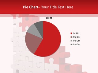 A Red And White Puzzle Piece On A White Background PowerPoint Template