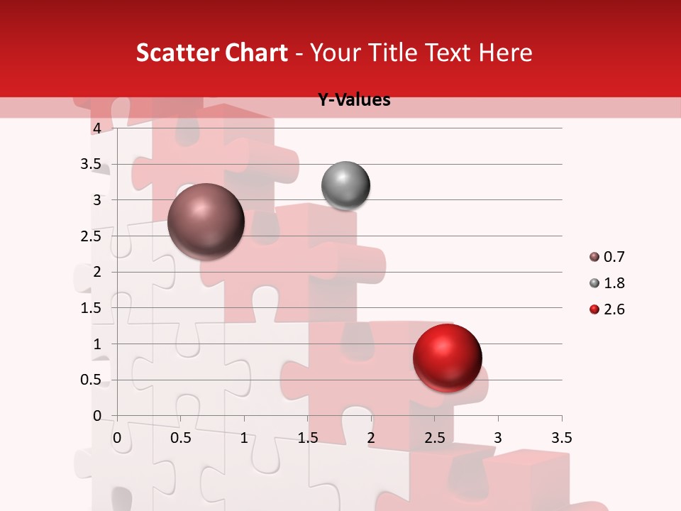A Red And White Puzzle Piece On A White Background PowerPoint Template